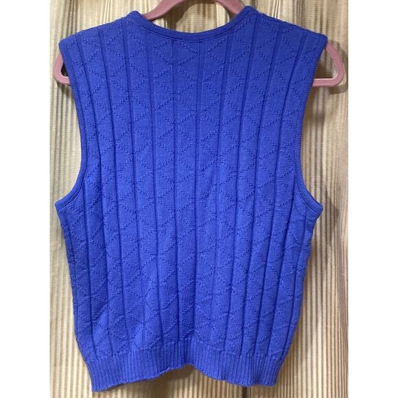 Pendleton VINTAGE 100% Virgin Wool Women's Cable Knit Sweater Vest Lavendar L - Picture 7 of 12